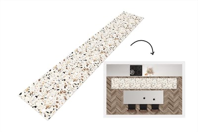 Keukenloper - Loper keuken - Terrazzo - Patronen - Design - 300x50 cm - Keukenloper vinyl