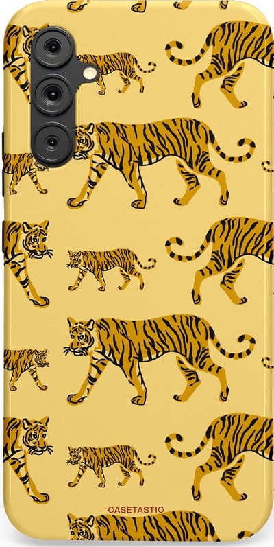 Casetastic Hoesje Geschikt voor Samsung A34 (5G) - Stijlvolle Beschermende Duo-layer Case - Streep van de natuur