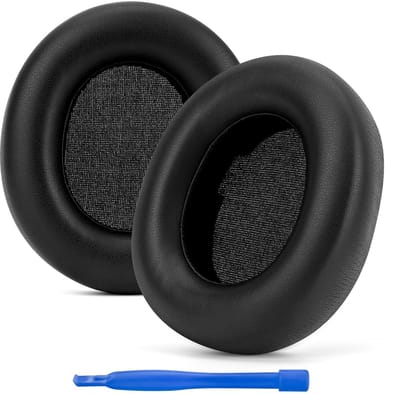 Allecto - Vervangende oorkussens - Comfortabele oorkussens - Eiwit leer - Zwart - Hoofdtelefoon oorkussens - Geschikt voor SteelSeries Arctis Nova ...