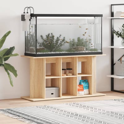 Meuble pour aquarium finition Chêne Sonoma 120 x 40 x 60 cm Bois d'ingénierie