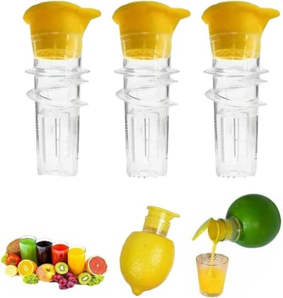 Citruspers Set - Citroenpers Limoenpers - Sap Maken - BPA-Vrij Vaatwasserbestendig - 3-Delig - Geel