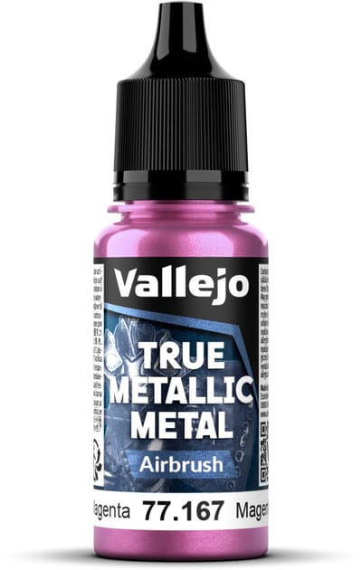 Vallejo Hobbyverf Acrylverf - 77167 True Metallic Metal - Airbrush - Karmozijn Magenta - Acryl - Verf flesje - 1x 18 ml