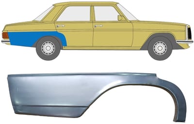 Reparatiepaneel achterspatbord voor Mercedes W114 W115 1968-1977 / Rechts
