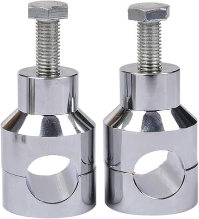 Stuurverhogers Motorfiets - Stuur Riser - Comfortabel Rijden - Verstelbare Hoogte - 22mm 7/8" - Zilver