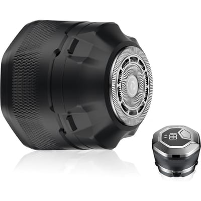 Rasoirs de tête pour hommes chauves Rasoir électrique à tête unique avec affichage LED Tête sans fil rechargeable noir