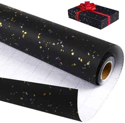 Dailygoods- Cadeaupapier Goudfolie - Kraftpapier Rol 43cm x 10m - Luxe Inpakpapier - Verjaardag/Kerstfeest - Schokbestendig - Gerecycled Materiaal