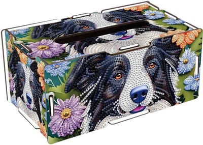Tissuebox - 11 - Tissuedoos - Hond - diamond painting - compleet pakket - Diamond painting by Wietske