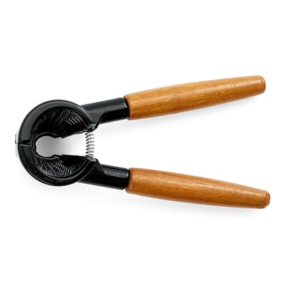 Westmark Notenkraker, champagnetang, gegoten aluminium/hout, lengte: 16,8 cm, Sieger Nussprofi, bruin/zwart, 332622E1/33262270