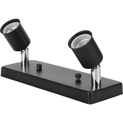 Douille E27 élégante avec base rotative rectangulaire, accessoires DIY pour plafonnier et applique murale, noir noir