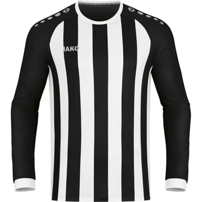 Jako Inter Voetbalshirt Lange Mouw Kinderen - Zilver / Wit / Zwart | Maat: 140