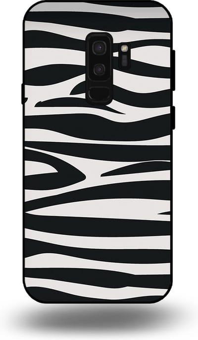 Smartphonica Telefoonhoesje geschikt voor Samsung Galaxy S9 Plus met zebra opdruk - TPU backcover case met zebra print design - Zwart Wit geschikt voor Samsung Galaxy S9 Plus
