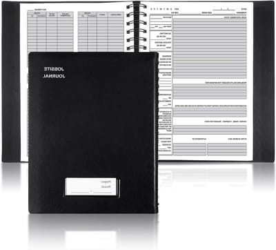 Bouw Dagboek - Logboek Planner - Project Management - Spiraalbinding Ontwerp - 7 x 10 Inch - Zwart