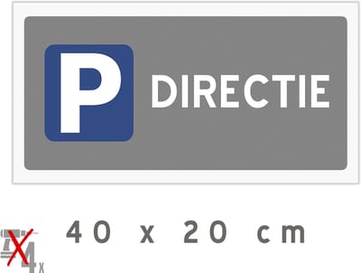 Pictogram/ bord | Parking - "Directie" | 40 x 20 cm | Directieleden | Voorbehouden | Verboden te parkeren | Privé | Kunststof | 1 stuk