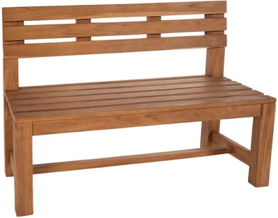 CLP Augusta Tuinbank - tuinbankjes weerbestendig - met rugleuning - teakhout - teak 150 cm