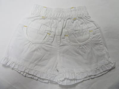 Dirkje , korte broek , short , wit , meisje ,  74 - 9 maand
