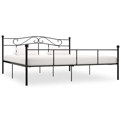 vidaXL - Bedframe - metaal - zwart - 180x200 - cm
