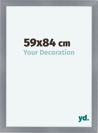 Your Decoration - Fotolijst 59x84 cm - MDF - Aluminium Geborsteld - Como