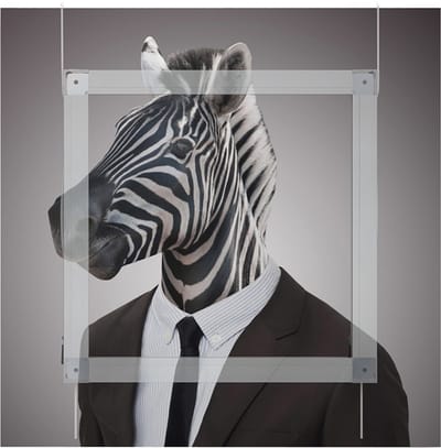 Set 400 x 700 mm - Blind ophangsysteem voor Dibond/Forex/Plexiglas - Geschikt voor paneel 600 x 900 mm - Ophangsysteem Schilderij - Speciaal voor Zware/Grote Panelen