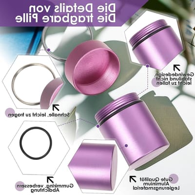 Waterdichte Pillendoos Sleutelhanger voor Outdoor Activiteiten, Reizen, Hiking en Kamperen