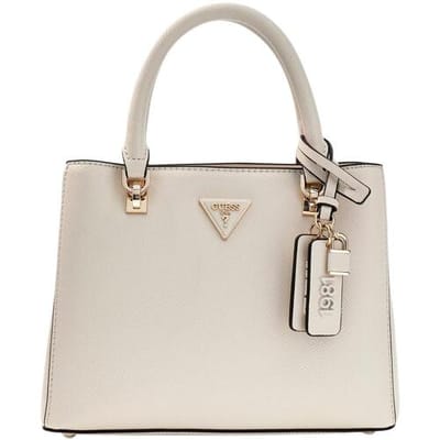 GUESS handtas schoudertas Noelle II Multi Compartment Satchel Bone crème
