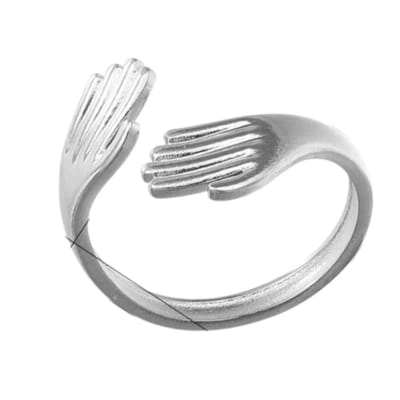 RVS sieraden- damesring verstelbaar -Speelse uitstraling -Knuffel ring