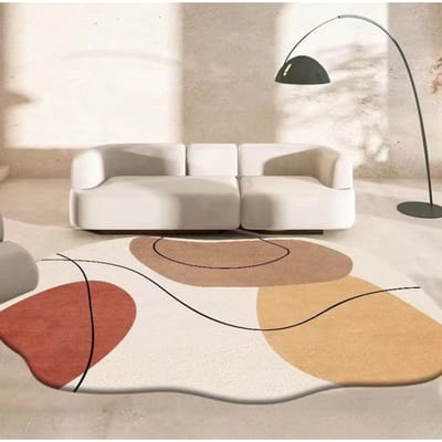 Irregulair Imitatie Kasjmier Tapijt Lijnen Eenvoudige Wabi-Sabi Wind Woonkamer Salontafel Vormig Tapijt Slaapkamer Bed Deken 80 * 160cm