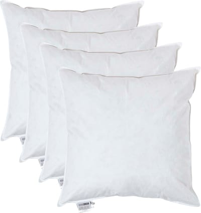 Homescapes kussenvullingen set van 4 – 60×60 cm – eendenveren binnenkussens – OEKO-TEX® katoen – RDS-gecertificeerd – wasbaar