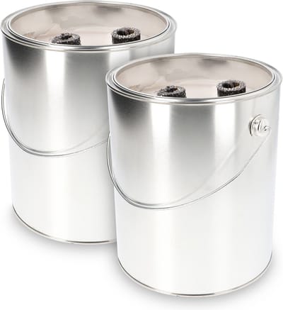 Kristen Tuinkaars in Blik – 5L – 2 Stuks – Brandduur 8 Uur – Ø20 cm – Buitenkaars – Tuinfakkel – Voor Tuindecoratie – Vuurblik