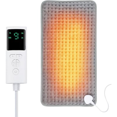 Couverture chauffante 30x60cm à piles, coussin chauffant rapide, compresse chaude pour jambes, dos, mains, régulation de température 9 niveaux, tapis thermique d'hiver EU