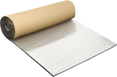 Isolatiemat - Geluiddemper - Warmte isoleren - Zelfklevend aluminiumschuim - 203 x 100 cm - Zilver