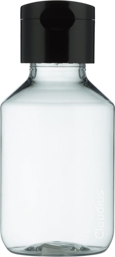 Lege Plastic Fles 100 ml PET transparant - met zwarte klepdop - set van 10 stuks - Navulbaar - Leeg