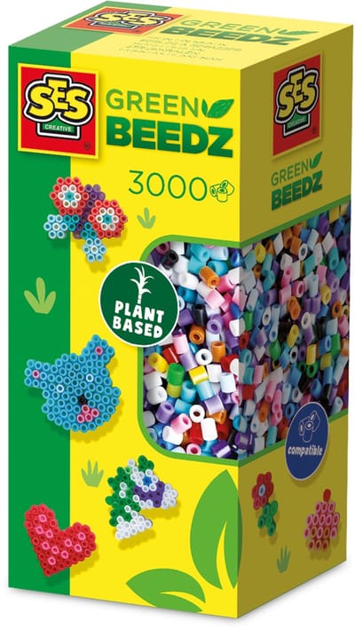 SES Creative - Green Beedz - Mix - Strijkkralen - 3000 Stuks - Gerecycled Materiaal - Duurzaam - Vanaf 5 Jaar