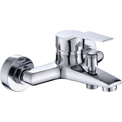 Robinet de Baignoire Robinet de Douche de Salle de Bain Poignée en Plastique ABS Mural Double Bec Mitigeur Froid Bec Robinet Pour Salle de Bain gray