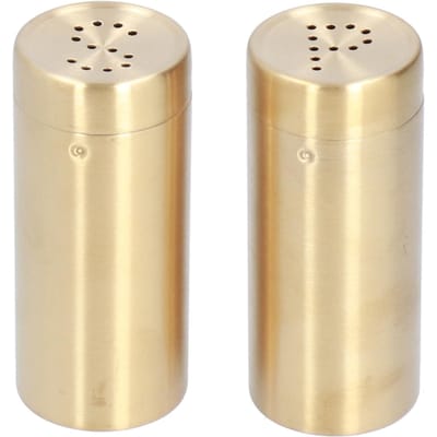 2 stuks Kruidenpotje RVS Kruidenfles Zout- en Peperstrooier Keukengereedschap Goudkleurig