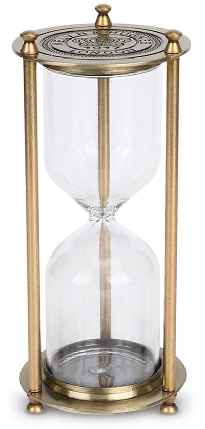 Dailygoods- Zandloper 15 Minuten - Metalen Frame - Handgeblazen Glas - Decoratieve Timer - Eenvoudige Installatie - Burn-out Voorkomen