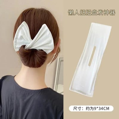 Haarklip Magie Vrouwen Haarstyling Twist Frans Stijlvol Donut Kapsel Maker Accessoires Kapsels voor Vrouwen Haar wit