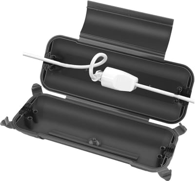 Waterdichte Gemaakt voor Buiten - Beschermbox voor Verlengkabel & Tuinaccessoires - IP44 Zwart