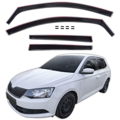 Windgeleiders - Skoda Fabia III (5 deuren) 2014-2021 - 4 stuks - Zwart getint - Aerodynamisch, eenvoudige montage