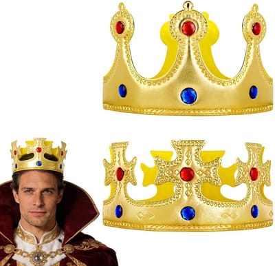 Koning en Koningin Kroon Set voor Volwassenen - Luxe Verjaardagskronen met Strass, Kostuumaccessoires voor Feestelijke Gelegenheden