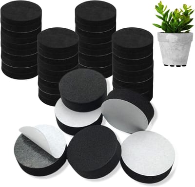 Plantpot voeten 40 Stuks - Zelfklevend EVA-schuim - Rond zwart - Voor betere drainage en stabiliteit - ShopVlot