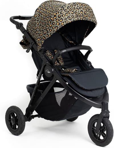 Compacte 3-Wiel Kinderwagen - Lichtgewicht Loopfiets met Regenhoes en Grote Mand