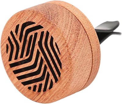 Draagbare Essentiële Olie Diffuser voor Auto, Mini Houten Luchtverfrisser met Vulkanisch Steen voor Frisse Geur en Ontspanning onderweg