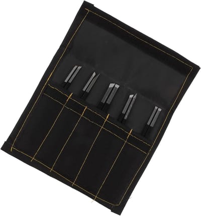 Beeldhouwset Koolstofstaal - Graveergereedschap Steengraveer - Ambachtelijk Bewerken - 10 Delige Set - 16 x 18 x 0.5 cm - Zwart