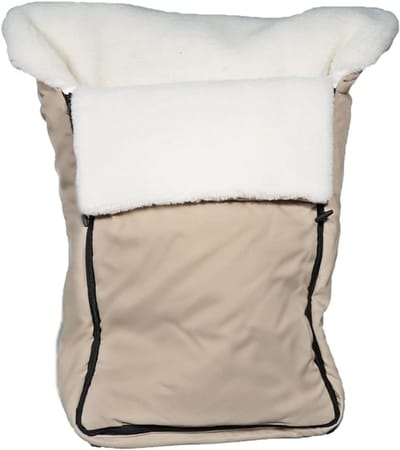 Kinderwagen Voetenzak - Baby Dekje - Warmte Buiten - Afneembaar Bovenstuk - Groot Formaat - Beige