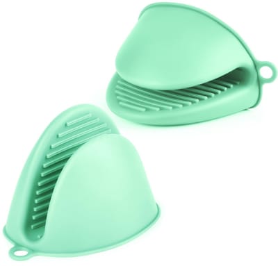 Ovenwanten, 1 paar hittebestendige ovenhandschoenen, schattige ovenknijphandschoenen, kleine pannenlappen voor keuken, paar luchtfriteuses voor koken, bakken en grillen
