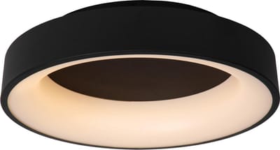 Lucide MIRAGE - Plafonnière (Plafondlamp) - Ø 45 cm - LED Dimbaar - 1x33W 2700K - Zwart