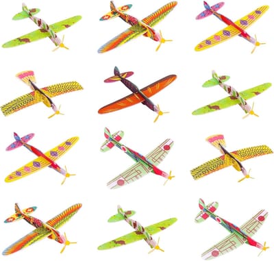 Vliegtuig Speelgoed - Glijders Set - Buiten Spelen - Makkelijk te Monteren - 30 Stuks - Multi Color
