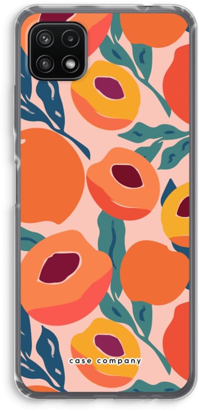 Case Company® - Hoesje geschikt voor Samsung Galaxy A22 5G hoesje - Perzik - Soft Cover Telefoonhoesje - Bescherming aan alle Kanten en Schermrand