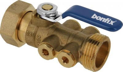 Bonfix terugstroombeveiliging met aftapgelegenheid EA - 3/4 - binnendraad (wartel) x buitendraad