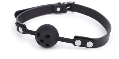 Smart Moves - Siliconen Ball Gag met Ademgaten - Zwart